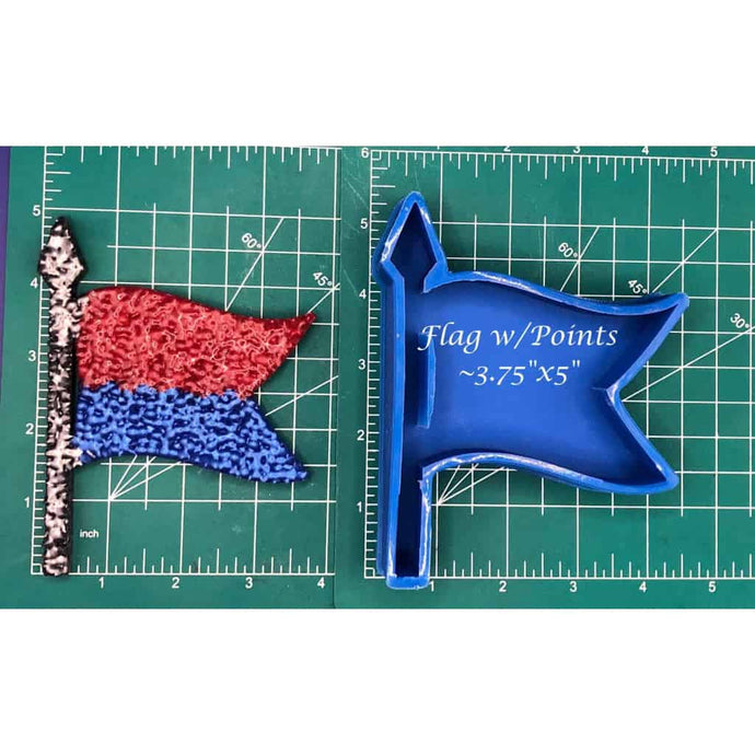Flag with Points - Silicone Freshie Mold