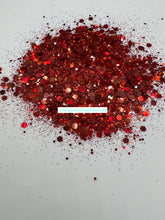 Load image into Gallery viewer, Fire Truck Red Holographic Chunky Mix Glitter
