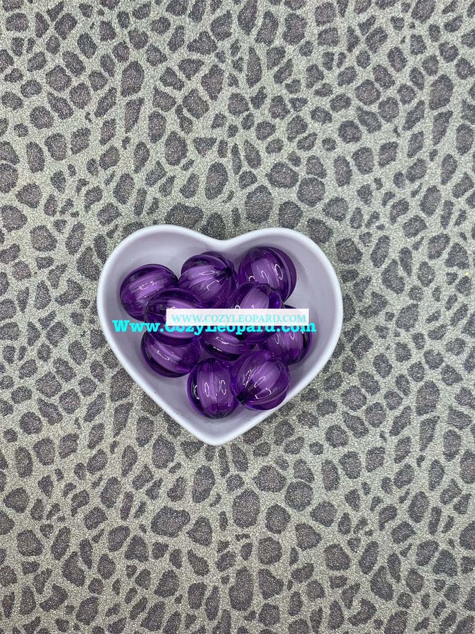 Purple Textured 18MM Beads
